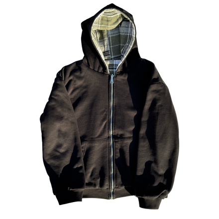 Black Reversible Zip-Up