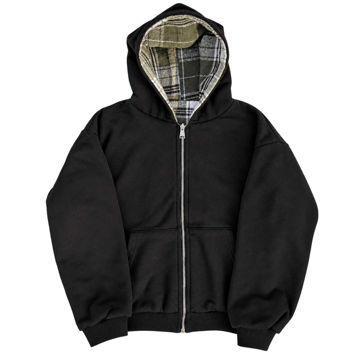Black Reversible Zip-Up
