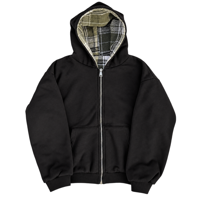 Black Reversible Zip-Up